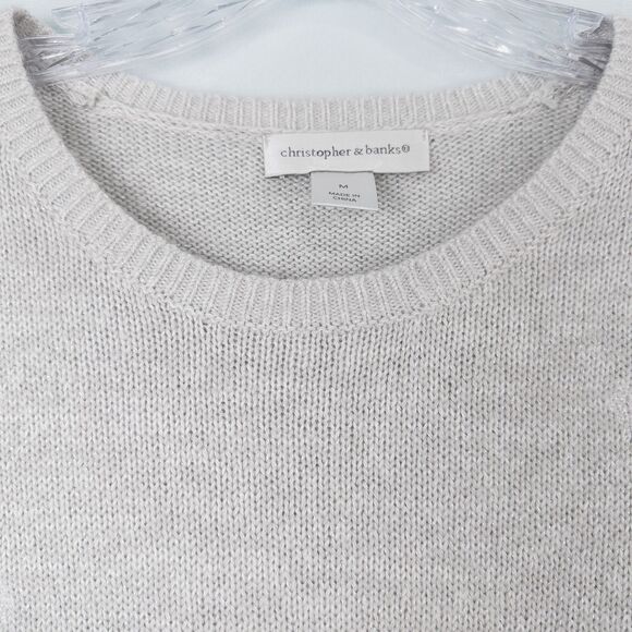 Christopher & Banks Polar Bear Christmas Gifts Sweater Womens Medium Holiday - Picture 10 of 15